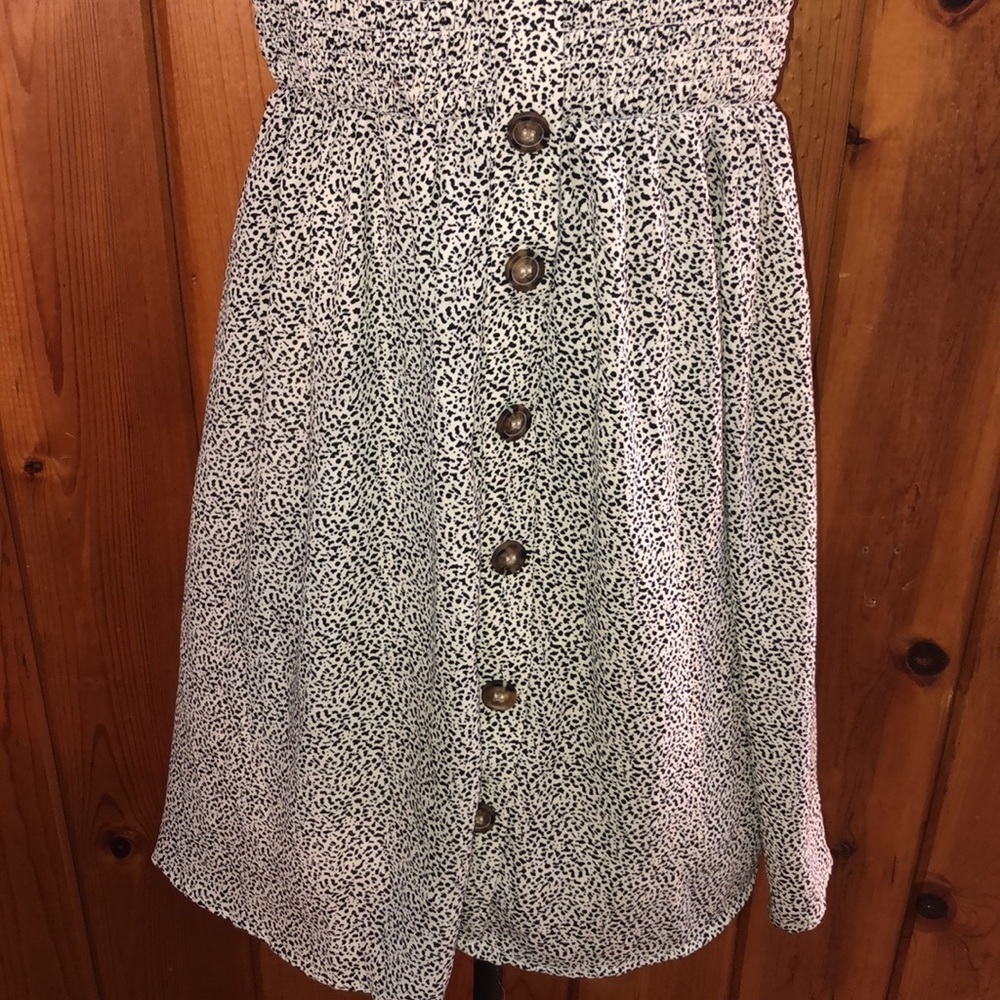 Sienna sky polka dot spotted dress mini dress summer wide strap dress size small - Picture 3 of 6